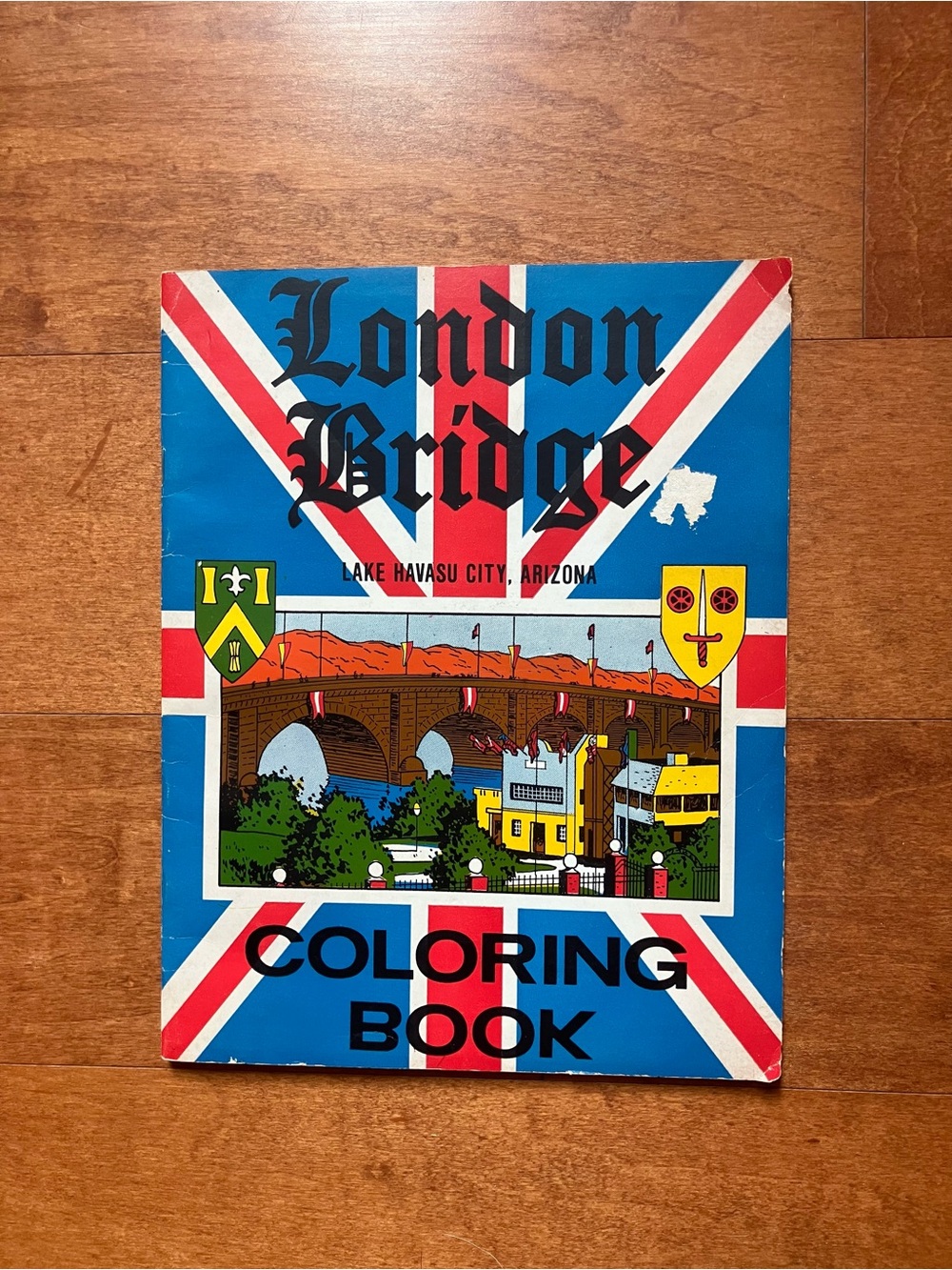 Vintage 1970s coloring book, vintage London England coloring book